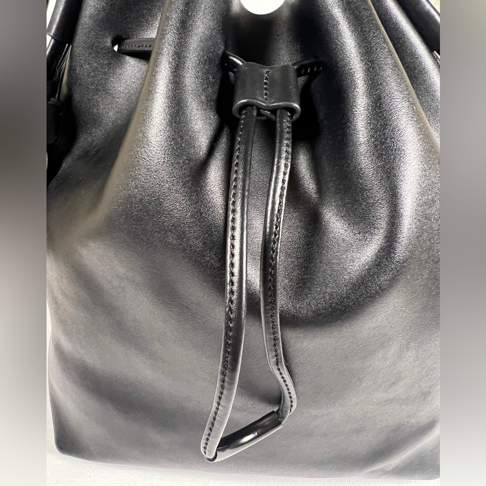 Black Leather Drawstring Bucketbag, Vince Camuto - Picture 14 of 14